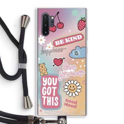 Positivity: Samsung Galaxy Note 10 Plus Transparant Hoesje met koord