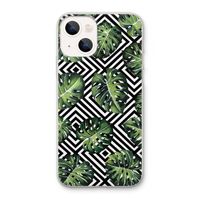 Geometrische jungle: iPhone 13 Transparant Hoesje