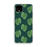 Monstera leaves: Pixel 4 Transparant Hoesje
