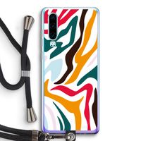 Colored Zebra: Huawei P30 Transparant Hoesje met koord