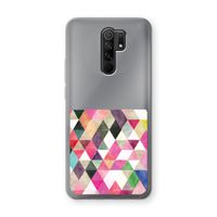 Gekleurde driehoekjes: Xiaomi Redmi 9 Transparant Hoesje