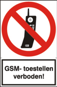 Gsm-toestellen verboden