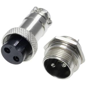 Pollin 453551 Ronde connector Bus, inbouw, Stekker Totaal aantal polen: 2 1 set(s)