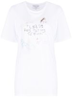 Collina Strada t-shirt en coton biologique à imprimé graphique - Blanc