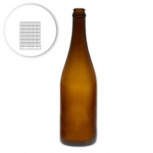 Bierfles Belge, rechte hals, 75 cl, kroonkurk 26 mm - Pallet 1232 st.