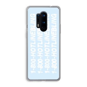Hotline bling blue: OnePlus 8 Pro Transparant Hoesje