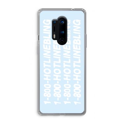 Hotline bling blue: OnePlus 8 Pro Transparant Hoesje
