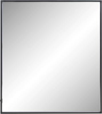 Ben Oblon spiegel met LED verlichting en anti-condens 100x80 cm Mat Zwart
