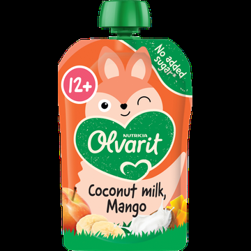 Olvarit Knijpfruit Kokosmelk Mango 12+ Maanden 100 g bij Jumbo