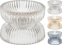 Kaarsenhouder 2-in-1 Glas Ø7,8cm Assorti 1st