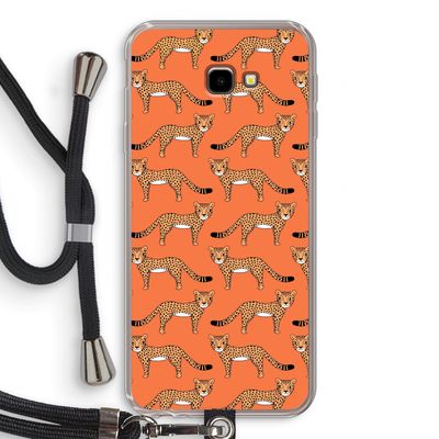 Cheetah: Samsung Galaxy J4 Plus Transparant Hoesje met koord
