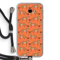 Cheetah: Samsung Galaxy J4 Plus Transparant Hoesje met koord