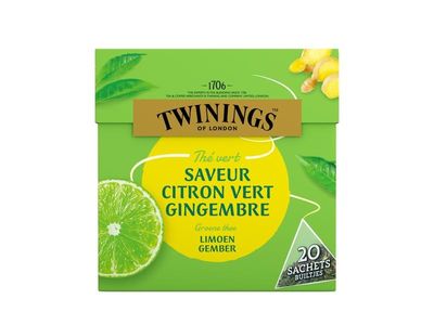 Twinings Groene thee limoen gember (20 st)