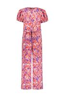 B.Nosy zomer jumpsuit meisjes - rood/paars AOP - riem - Pallas