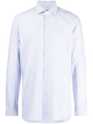Corneliani chemise en coton à rayures - Bleu