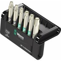 Wera Bit-Check 6 Stainless 1 05073634001 Bitset 6-delig Binnen-Torx, Inbus, Kruiskop Pozidriv