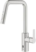 Grohe Start E keukenmengkraan met handmatige en touch-free bediening supersteel