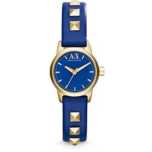 Horlogeband Armani Exchange AX6021 Leder Blauw 12mm