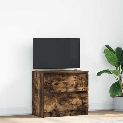 Tv-meubel 60x35x54 cm bewerkt hout gerookt eikenkleurig