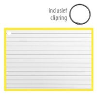 Flashcards A6 incl. clipring Geel