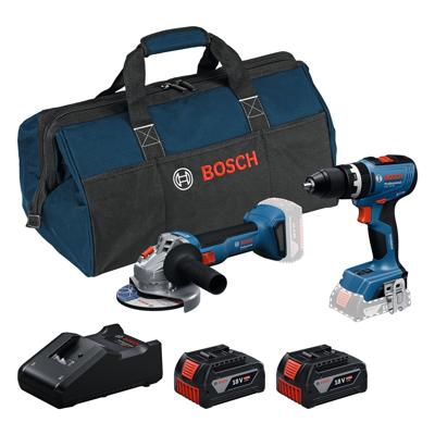 Bosch Professional Accu combiset 2-delig GSB 18V-65 + GWS 18V-8 18V 4.0Ah in tas - 0615A5008Z