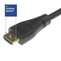 ACT 0,90 meter HDMI 4K Premium Certified Locking kabel v2.0 HDMI-A male - HDMI-A male - thumbnail