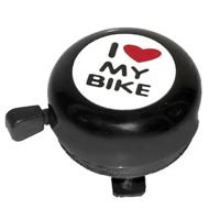 Messingschlager Absolut bell ø 54mm with sticker "i love my bike" black