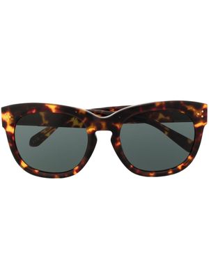 Linda Farrow lunettes de soleil Jenson à effet écaille de tortue - Marron