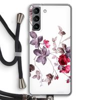 Mooie bloemen: Samsung Galaxy S21 Transparant Hoesje met koord