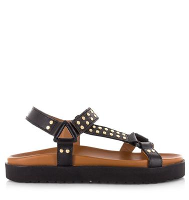 DWRS - KODIAK leren sandalen met studs Leer Dames