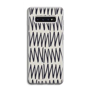 Marrakech Zigzag: Samsung Galaxy S10 4G Transparant Hoesje