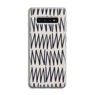 Marrakech Zigzag: Samsung Galaxy S10 4G Transparant Hoesje