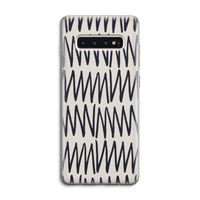 Marrakech Zigzag: Samsung Galaxy S10 4G Transparant Hoesje