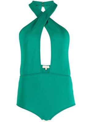 Elie Saab body à dos nu - Vert