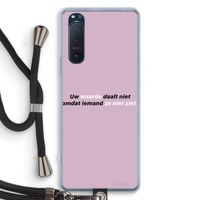 uw waarde daalt niet: Sony Xperia 5 II Transparant Hoesje met koord
