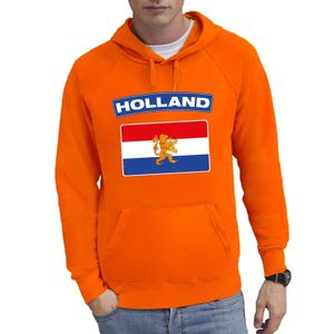 Oranje Holland vlag hoodie heren