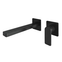 Hotbath Gal - Wastafelmengkraan - zonder Waste - Laag - Geborsteld Gunmetal PVD - Inbouw - Messing