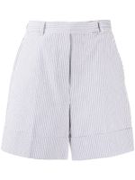 Thom Browne short en seersucker à taille haute - Bleu