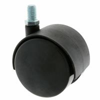 AMIG meubelwiel/zwenkwiel - 1x - D40mm - M6 schroefbevestiging - 35kg - zwart   - - thumbnail
