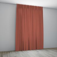 Overgordijn Parijs terracotta Coupage