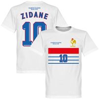 Frankrijk Champions 1998 Retro Away T-Shirt + Zidane 10 - thumbnail