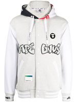 AAPE BY *A BATHING APE® veste bomber à capuche et logo - Gris - thumbnail