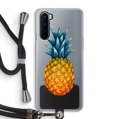Grote ananas: OnePlus Nord Transparant Hoesje met koord