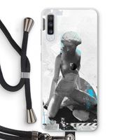 I will not feel a thing: Samsung Galaxy A70 Transparant Hoesje met koord