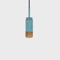 Anour Donya Onyx Cylinder Hanglamp - Amberkleurige kap - Geoxideerd koper