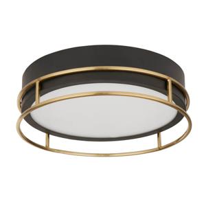 Searchlight Design plafondlampPheonix Ø 30cm zwart met goud - 62012-2PB