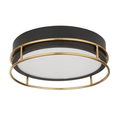 Searchlight Design plafondlampPheonix Ø 30cm zwart met goud - 62012-2PB