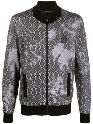 Billionaire veste bomber à logo brodé - Noir