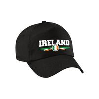 Ierland / Ireland landen pet / baseball cap zwart voor volwassenen - Verkleedhoofddeksels