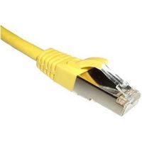 ACT Gele 1 meter LSZH SFTP CAT6A patchkabel met RJ45 connectoren